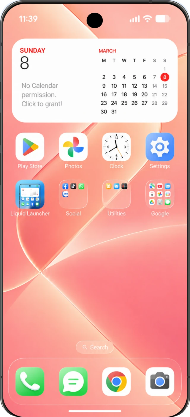 Launcher OS 27 home screen